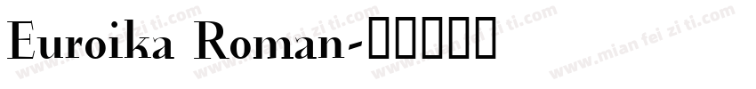 Euroika Roman字体转换